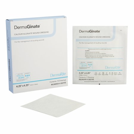 Alginate Dressing DermaGinate® 4-1/4 X 4-1/4 Inch Square