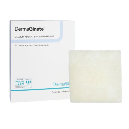 Alginate Dressing DermaGinate® 4 X 8 Inch Rectangle