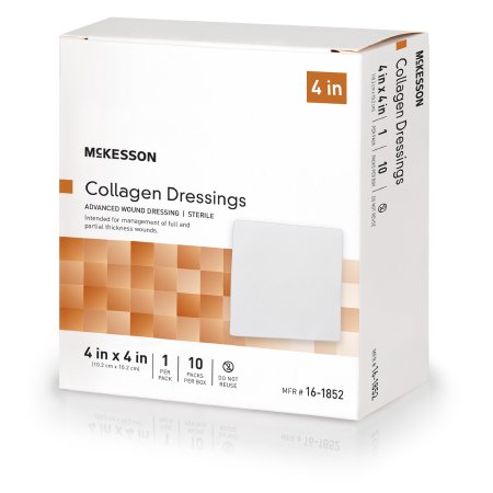 Collagen Dressing McKesson 4 X 4 Inch Square Sterile