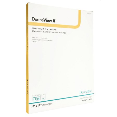 Transparent Film Dressing DermaView II™ 8 X 12 Inch Frame Style Delivery Rectangle Sterile