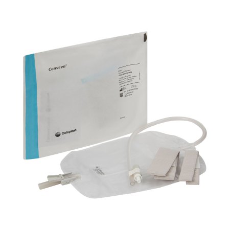 Urinary Leg Bag Conveen® Security+ Anti-Reflux Valve NonSterile Polyethylene / Flocked