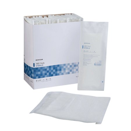 Abdominal Pad McKesson 8 X 10 Inch 1 per Pack Sterile Rectangle