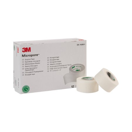Medical Tape 3M™ Micropore™ White 1 Inch X 10 Yard Paper NonSterile