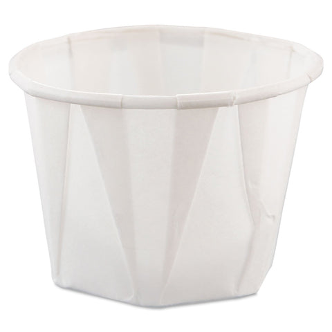 Solo® Paper Portion Cups, 1 Oz, White, 250/Bag, 20 Bags/Carton