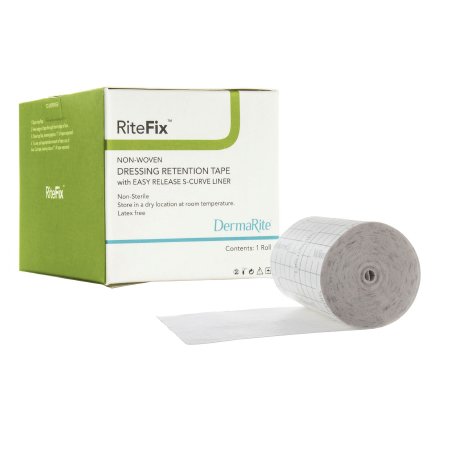 Water Resistant Dressing Retention Tape with Liner RiteFix™ White 6 Inch X 11 Yard Nonwoven NonSterile