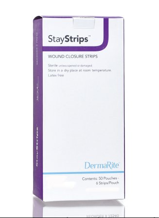 Skin Closure Strip StayStrips® 1/4 X 1-1/2 Inch Nonwoven Material Flexible Strip White