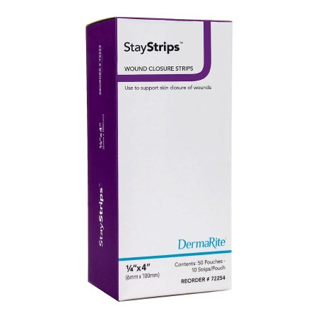 Skin Closure Strip StayStrips® 1/4 X 4 Inch Nonwoven Material Flexible Strip White