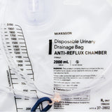 Urinary Night Drainage Bag Anti-Reflux Valve Sterile 2000 mL Vinyl