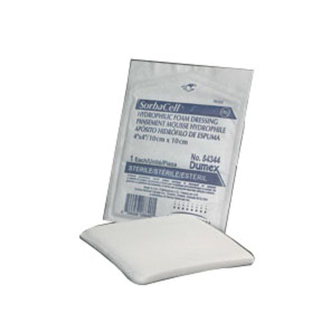Sorbacell Foam Dressing, Without Film Backing, 4" x 4"
