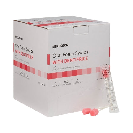 Oral Swab McKesson Dentifrice Foam Tip 1 per Pack