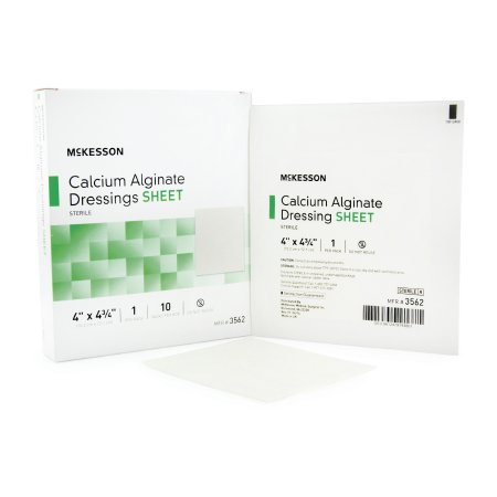 Alginate Dressing McKesson 4 X 4-3/4 Inch Rectangle