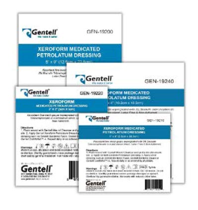 Gentell Xeroform Medicated Petrolatum Dressing